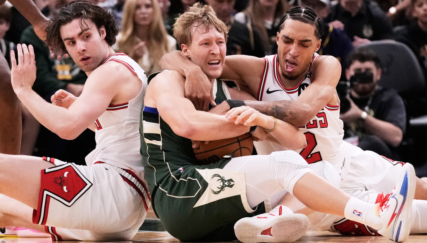 Bulls' Noa Essengue was back on the bench but out of the doghouse