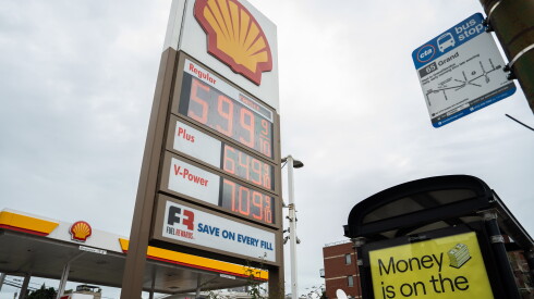 A Shell gas station near the intersection of West Grand Avenue and North Ashland Avenue in West Town is one of many across Chicago that have been affected by the rise in gas and diesel prices.