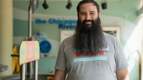 Curator of Etymology Allen Lawrence smiles at the Peggy Notebaert Nature Museum in Lincoln Park during “Flutter into Fall,” Saturday, Sept. 5, 2026.