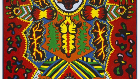 The museum is using Karl Wirsum’s “Screamin’ Jay Hawkins (1968) as something of a calling card for “Hairy Who?” | The Art Institute of Chicago, Mr. and Mrs. Frank G. Logan Purchase Prize Fund. © Karl Wirsum.