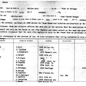 The morgue documents about Bell’s murder provide information on the manner of death, the perpetrator, witnesses and jurors. | Provided/Lynching Museum