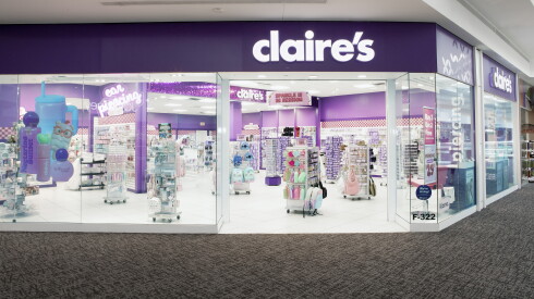 Exterior of a revamped Claire's in Santa Anita, California, a style that will roll out to its other stores, including in the Chicago area.