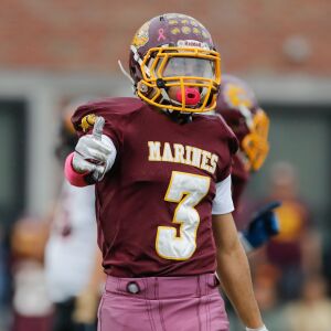 Marine’s Orlando Lopez (3) gives a thumbs up during the game against Phoenix.