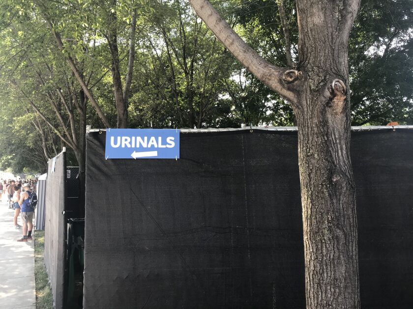 Some bathroom areas also have urinals, which have significantly cut down wait lines. | Yvonne Kim/Sun-Times