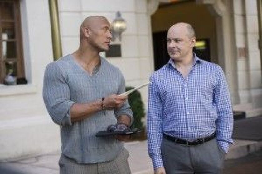 Dwayne Johnson (left) and Rob Corddry star on “Ballers.” | HBO
