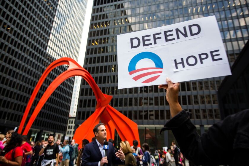 A rally was held at Federal Plaza in the Loop last week in response to the White House’s decision to terminate the Deferred Action for Childhood Arrivals program. | James Foster/For the Sun-Times