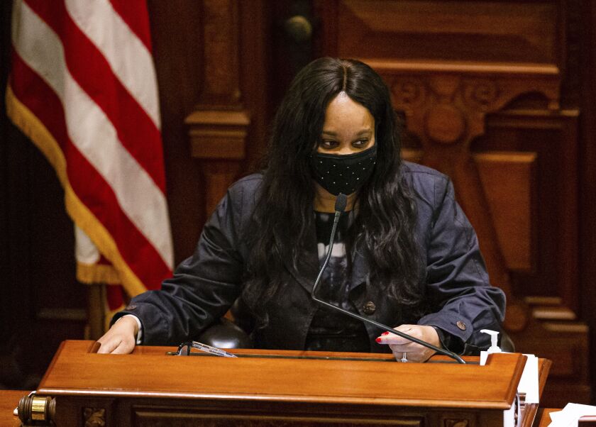 Illinois Senate Majority Leader Kimberly Lightford, D-Maywood, in May.