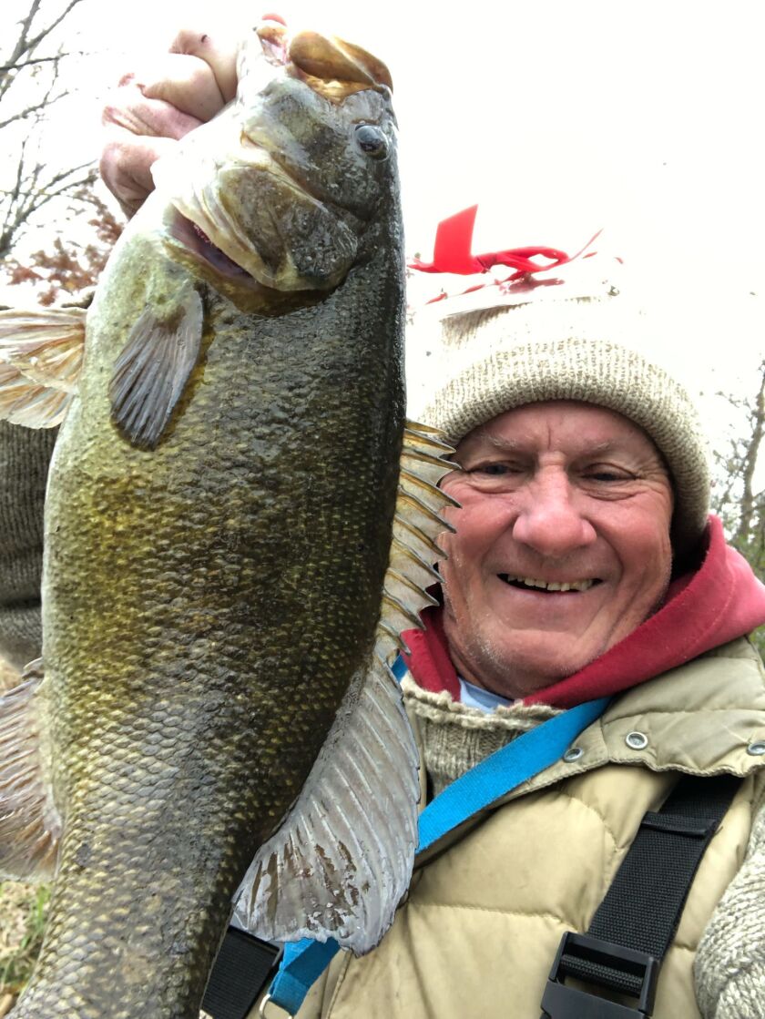 George Peters with a good Kankakee River smallmouth bass. Provided photo