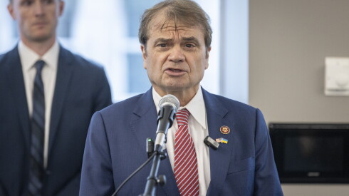 Mike Quigley, Illinois Congressman, joined other elected officials, legal service providers, and advocates to discuss, due process violations currently targeting unaccompanied immigrant children at the Chicago Immigration Court at a press conference at the National Immigrant Justice Center in downtown Chicago on August 26, 2026.