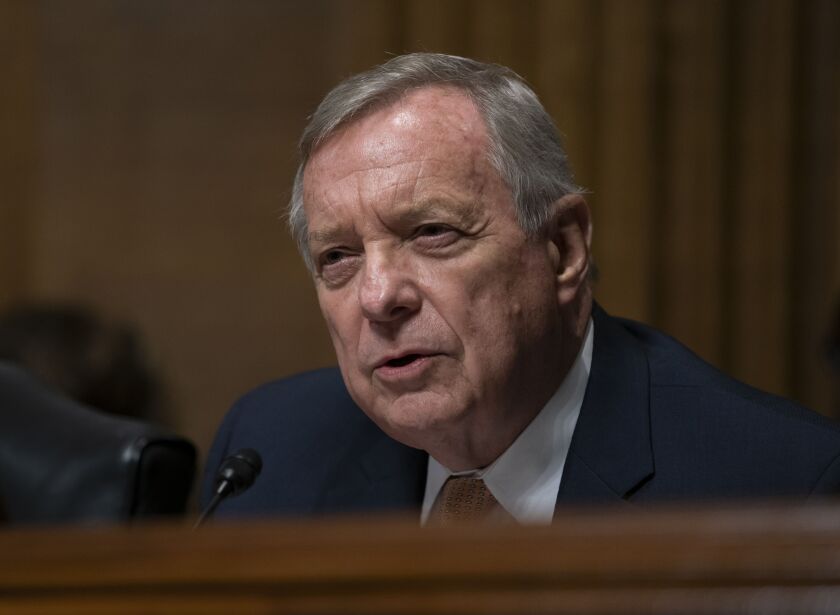 Sen. Dick Durbin, D-Ill., pictured at a Senate Judiciary Committee hearing in Sept. 2019.