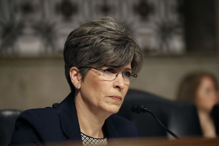 U.S. Sen. Joni Ernst, R-Iowa, speaks on Capitol Hill in Washington in January 2016. | Alex Brandon/AP
