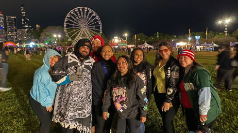 Liana Lorenzo (left) and her cousins attend Sueños Music Festival together each year.