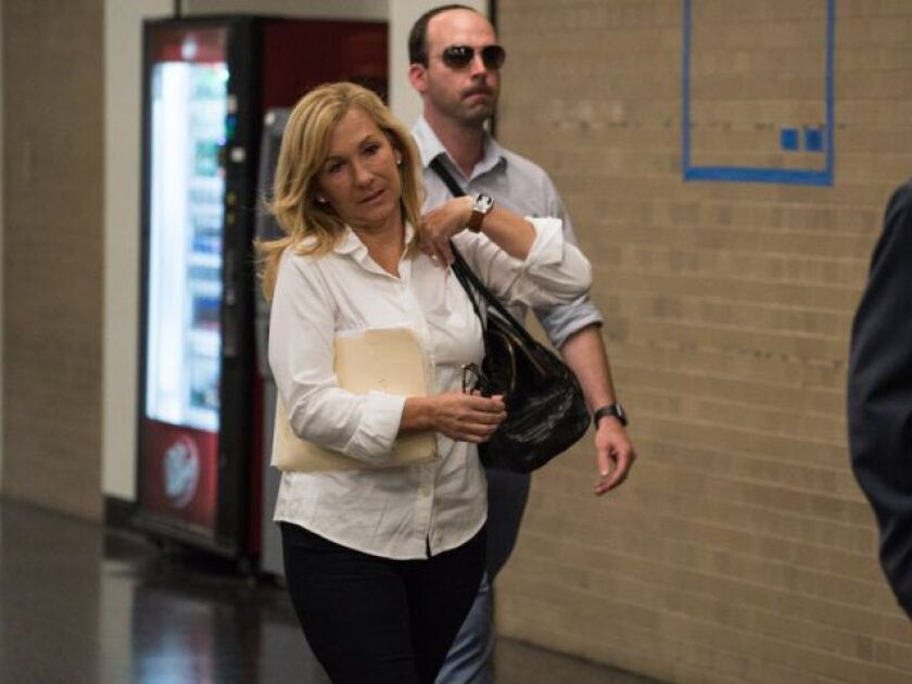 Antoinette Vigilante, former Chicago Board of Trade Chairman Patrick Arbor’s ex-wife, arrives for court at the Daley Center July 13. | Max Herman/For the Sun-Times