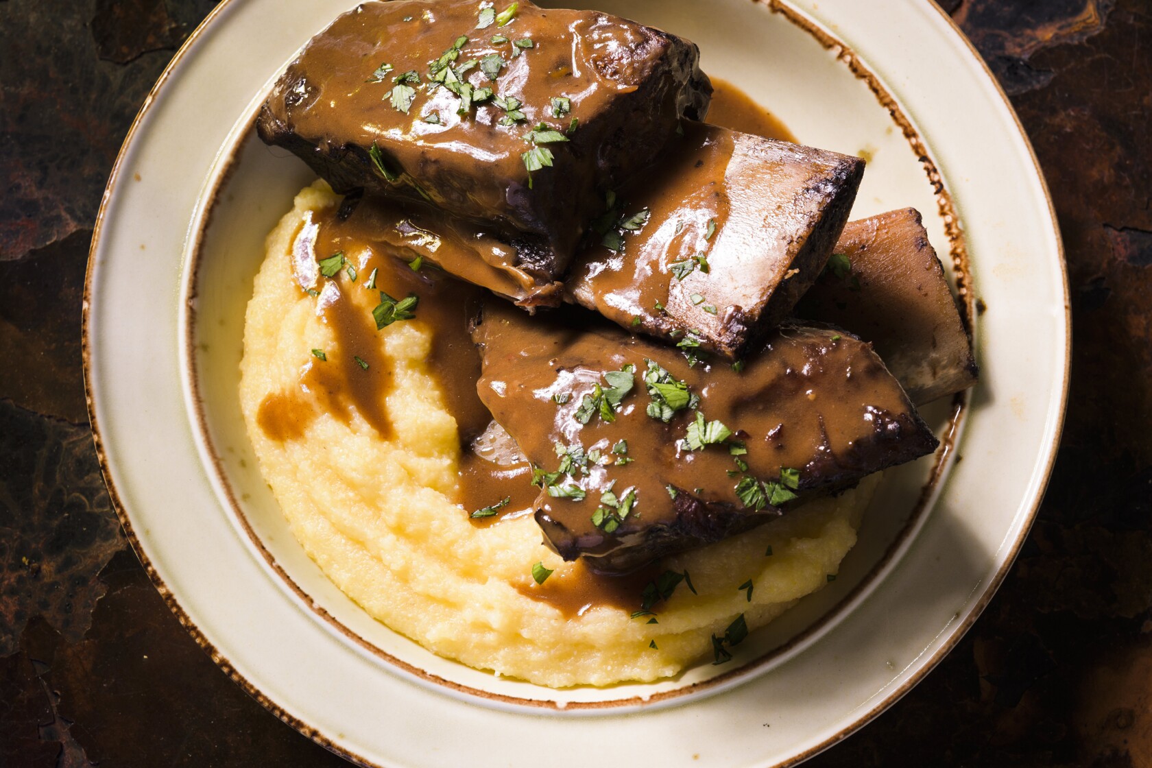 Short ribs braised in wine and aromatics make for an elegant holiday ...