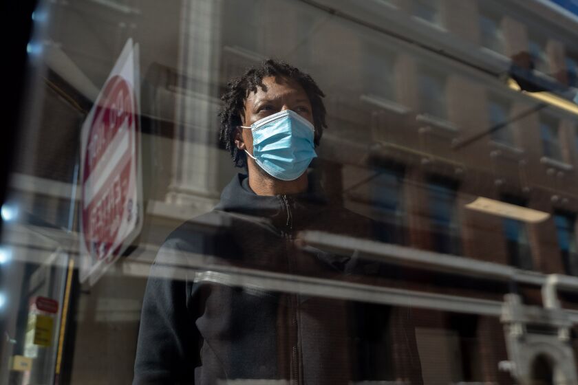 Marcus Ward, 32, owner of Urban Grill Chicago in Uptown, 1132 W. Wilson Ave., opens up the fast-food restaurant during the pandemic. | Mengshin Lin/Sun-Times