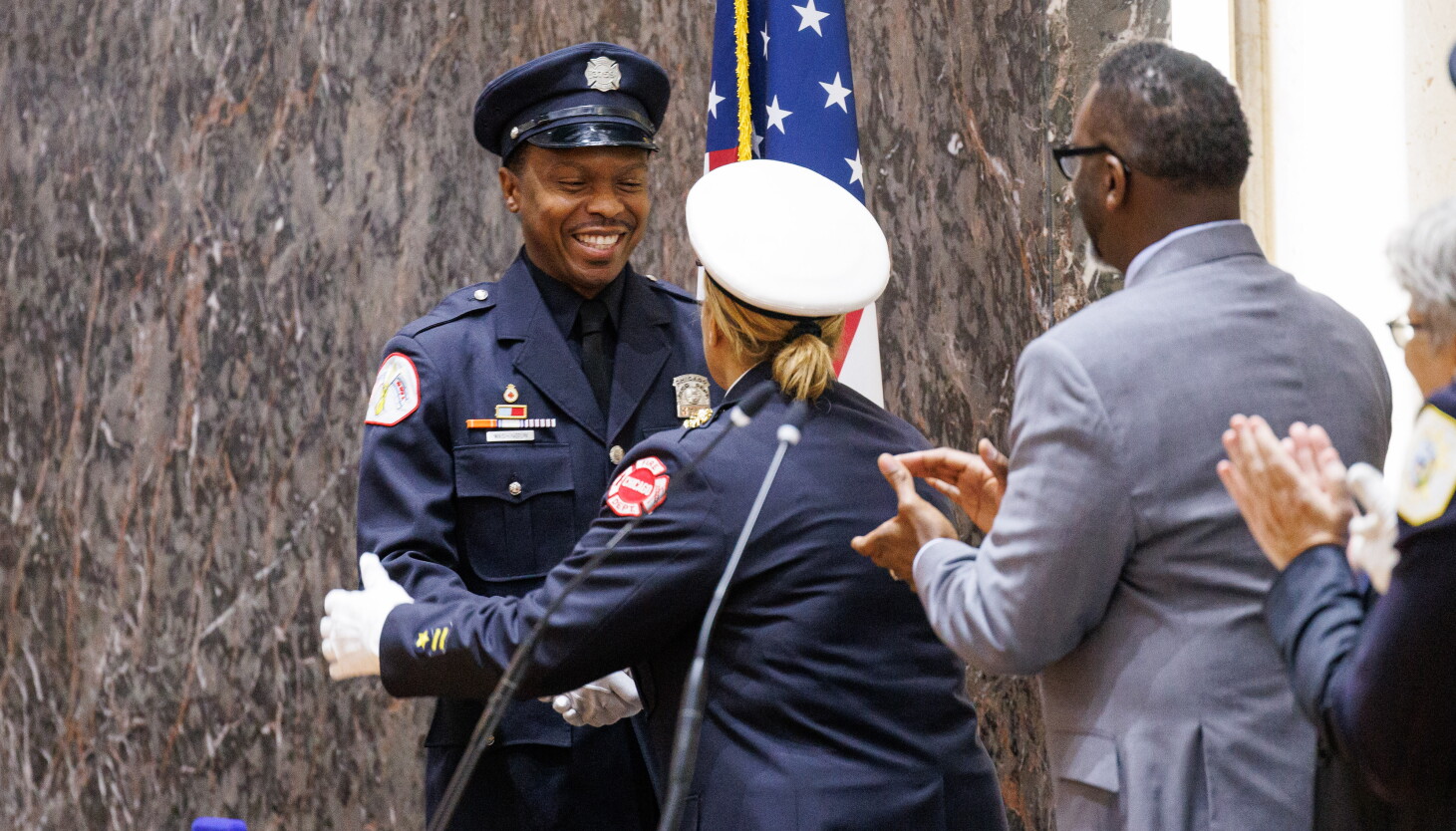 Chicago Fire, Police Department First Responders Honored for Bravery at City Hall Chicago Fire, Police Department First Responders Honored for Bravery at City Hall