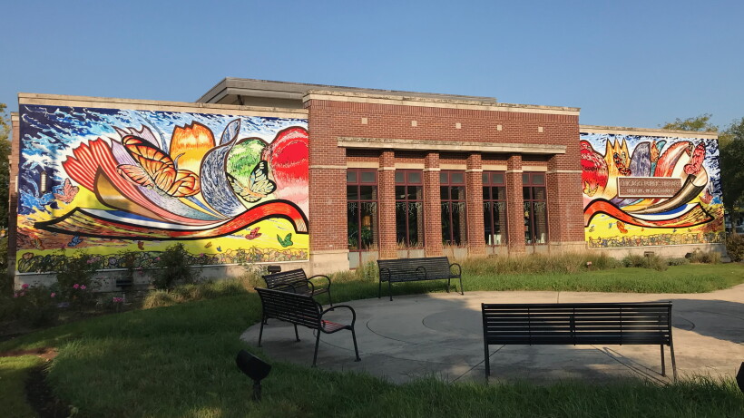 Budlong Library Chicago murals: Budlong Woods Branch library mural symbolizes ...