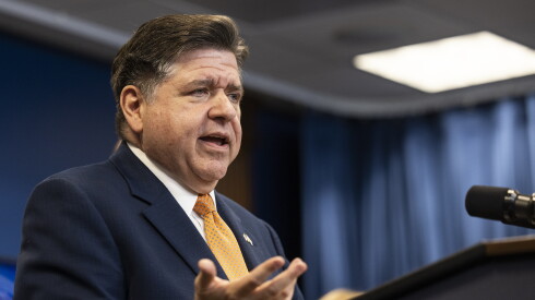 Gov. JB Pritzker speaks during a news conference in the Loop after signing Illinois’ eighth consecutive state budget, Tuesday, June 16, 2026.