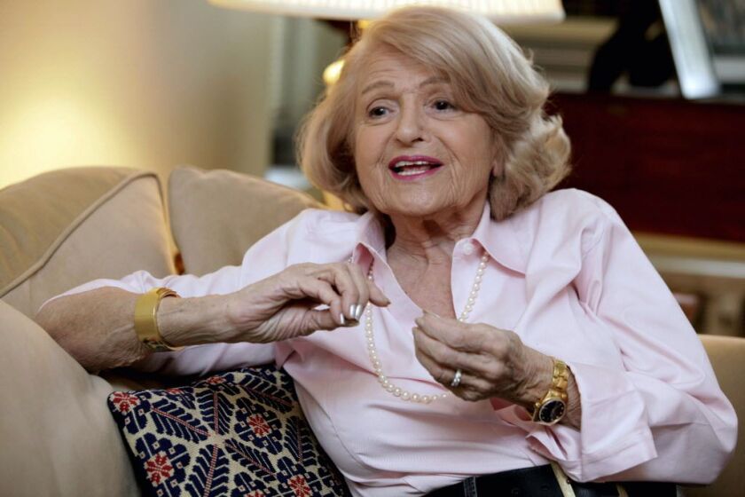 Edith Windsor speaks during an interview in her New York City apartment on Dec. 12, 2012. She died at 88 on Tuesday, Sept. 12, 2017, in New York. | Richard Drew/AP file photo