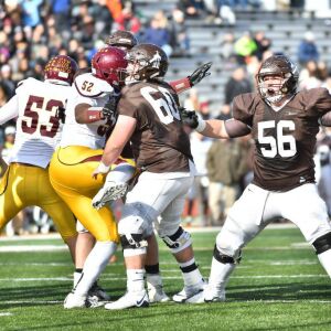 Joliet Catholic’s Colin Cox (56) blocks for a field goal. Worsom Robinson/For the Sun-Times.