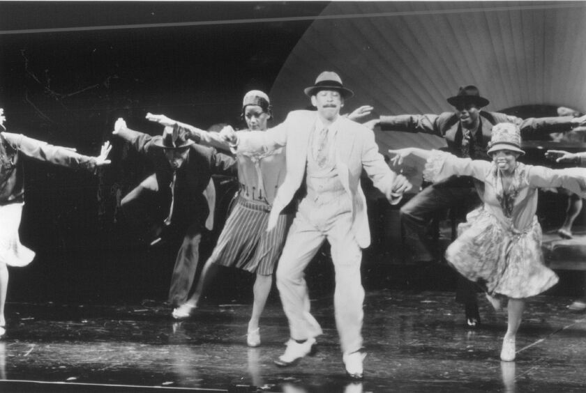 Maurice Hines, starring as jazz pioneer Jelly Roll Morton, and the company of the “Jelly’s Last Jam” at the Chicago Theatre in 1995.