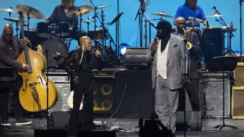 Dee Dee Bridgewater and Gregory Porter perform at the Internationa Jazz Day Global Concert at the Lyric Opera House, 30 April, 2026.