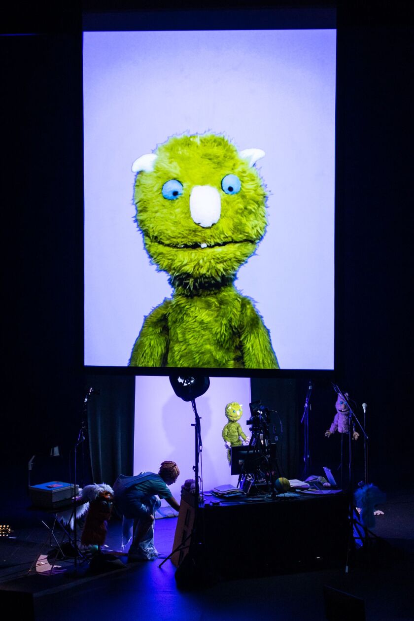 Anney Fresh as Leonardo in “Leonardo! A Wonderful Show About a Terrible Monster.” 