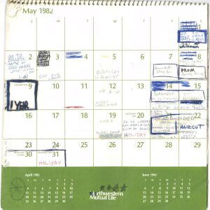 Brett Kavanaugh’s calendar, from the Summer of 1982. | Senate Judiciary Committee via AP