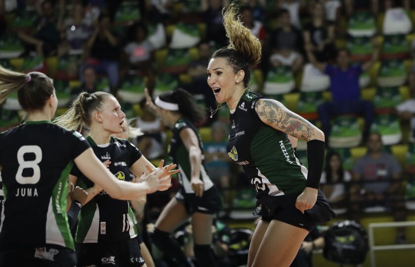 Abreu became the first transgender player in the top women’s volleyball league in 2017. Her record-setting performances have rankled Ana Paula Henkel, a four-time Olympian for Brazil in volleyball and beach volleyball. She vented her feelings in an open l