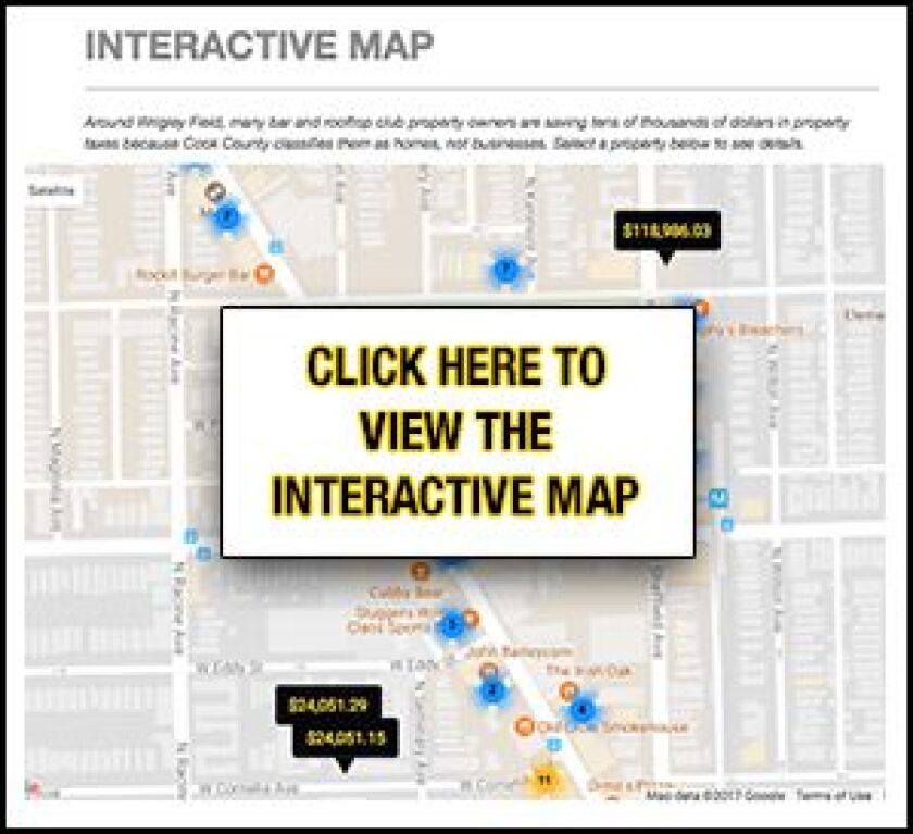 Click above to view an interactive map that shows tax disparities between select properties around Wrigley Field.