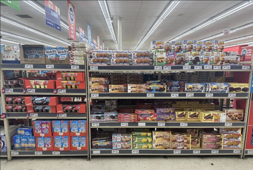 The snack aisle at a West Garfield Park Save A Lot store in Chicago.