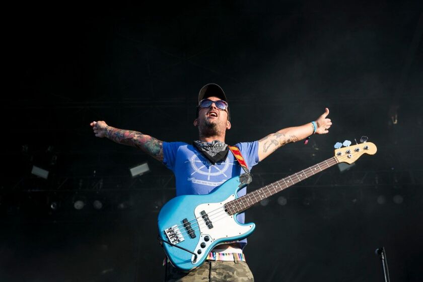 The Lawrence Arms performs on day two of Riot Fest in Douglas Park, Sept. 16, 2017. | Ashlee Rezin/Sun-Times