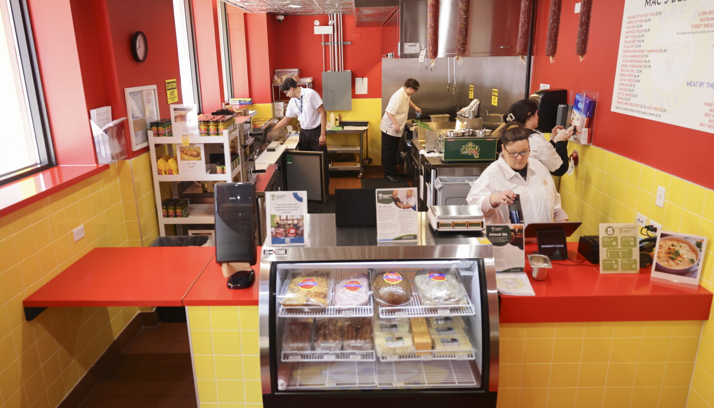 Mac’s Deli offers hot dogs with mustard, relish and hope Mac’s Deli offers hot dogs with mustard, relish and hope
