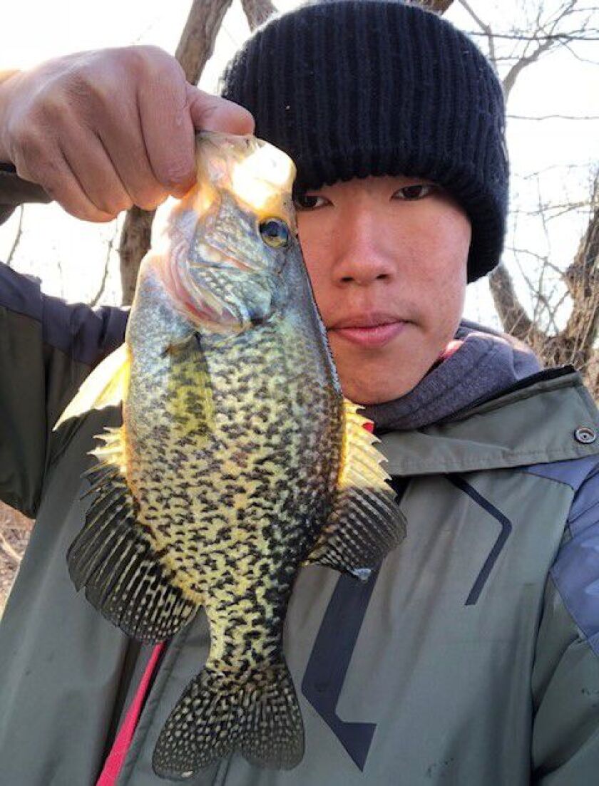 Charles Zheng with a crappie from Lake County. Provided photo