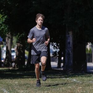 Lane cross-country runners during practice on August 19, 2020.