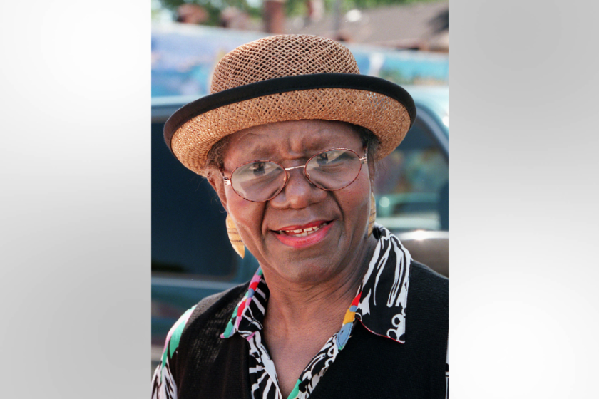 Geraldine De Haas smiles at 2255 E. 75th St.