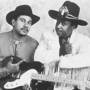 Ronnie Baker Brooks and his dad, Lonnie Brooks
