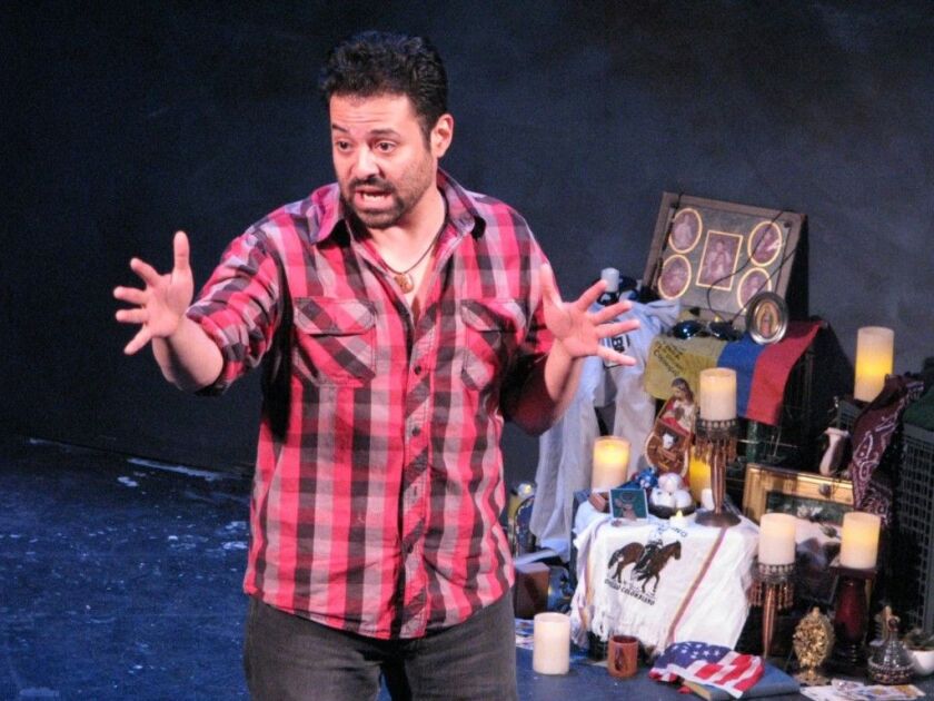 Juan Villa in his one-man show “Empanada for a Dream.”
