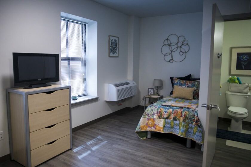 A room at the renovated and restored Carling Hotel at 1512 N. LaSalle St. | Ashlee Rezin/Sun-Times