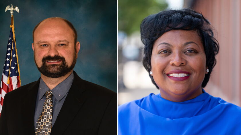 Republican Illinois Rep. Kevin Schmidt and his challenger, Democrat LaToya Greenwood, are seeking to represent the 114th District.