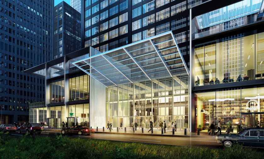 Wacker Drive entry | Rendering provided by Tricia Maharaj, Equity Office