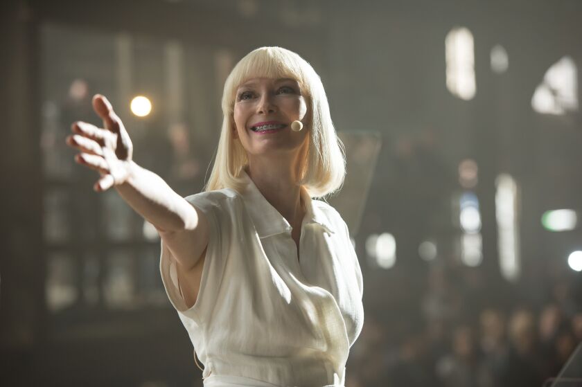 Tilda Swinton as Lucy Mirando in “Okja.” | Netflix