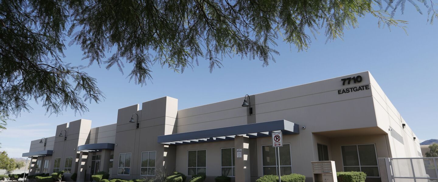 Semyon “Sam” Shtayner, a taxi magnate and longtime business associate of President Donald Trump’s former personal lawyer Michael D. Cohen, hoped to develop a marijuana cultivation facility out of this building in Henderson, Nevada. The stalled project is now tied up in court.