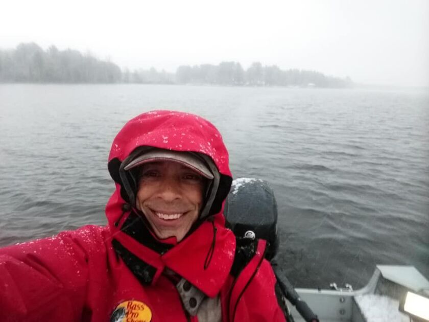 Snowy fall day on the Wisconsin River. Photo provided by Rob Abouchar
