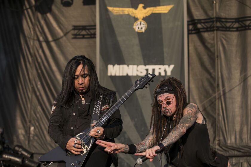 Ministry performs on day one of Riot Fest in Douglas Park. | Ashlee Rezin/Sun-Times