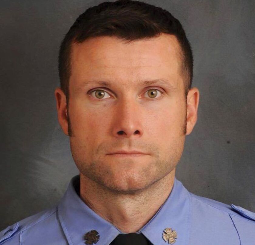 New York firefighter Michael R. Davidson was killed after a massive fire broke out at a building in the Harlem section of New York, Thursday, March 22, 2108, where a movie directed by Edward Norton was being shot. | New York Fire Department via AP