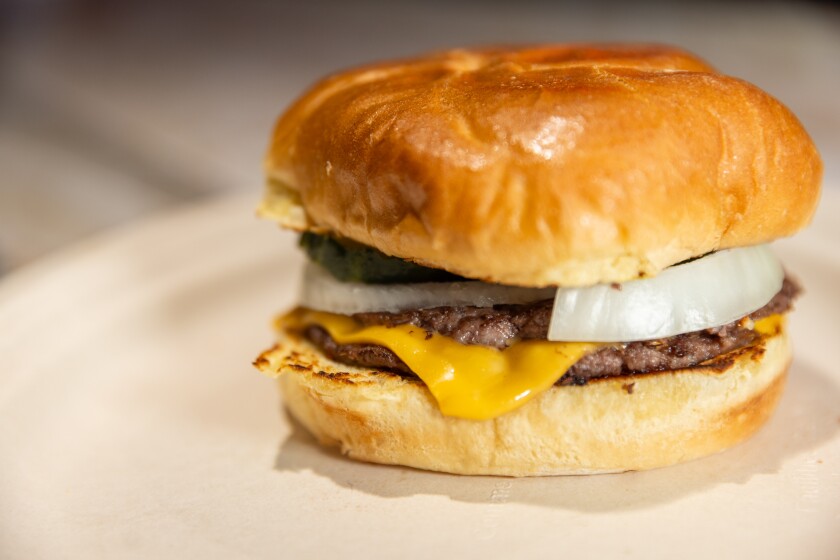 The Double Cheezborger at Billy Goat Tavern & Grill.