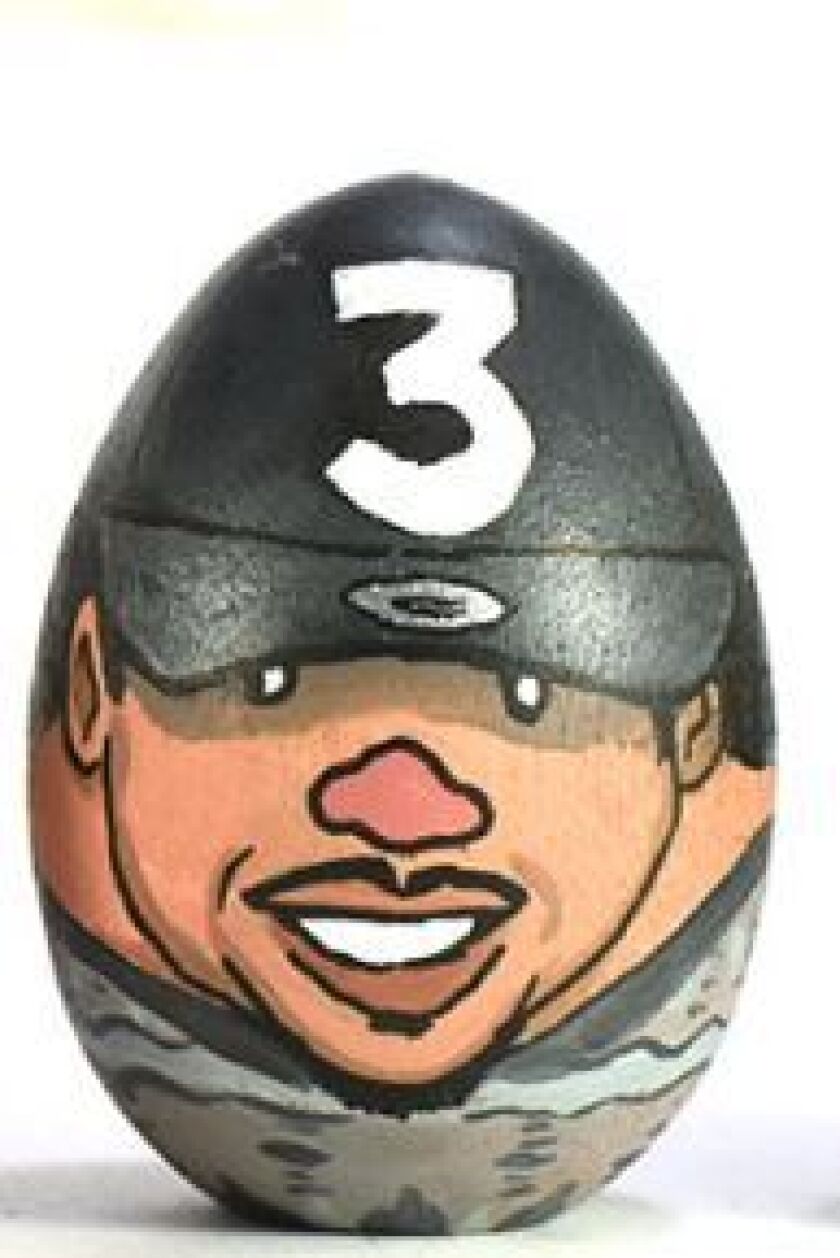 Chance the Rapper immortalized on an Easter egg by Barak Hardley. | 50yearplanc.om