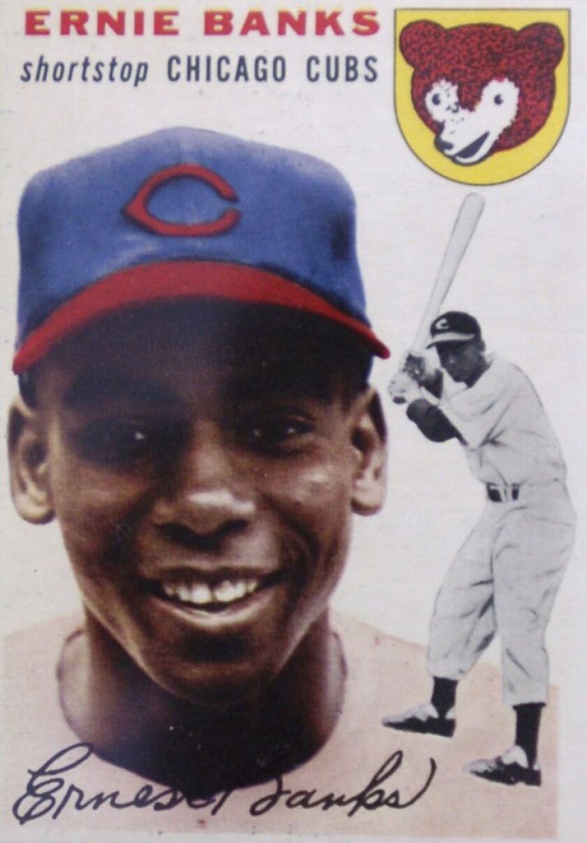 Ernie Banks baseball card.| Sun-Times library
