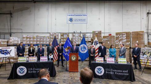 Press conference about the the Trade Fraud Task Force.